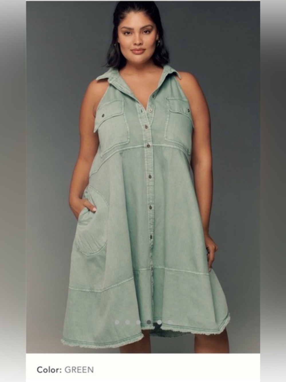 Anthropologie Pilcro Sleeveless Halter Swing Midi Dress - Size 3X